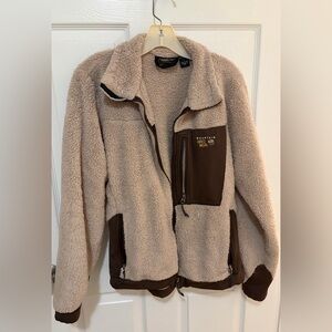 Mountain Hardwear women’s Beige and Dark Brown Fleece Jacket
#34